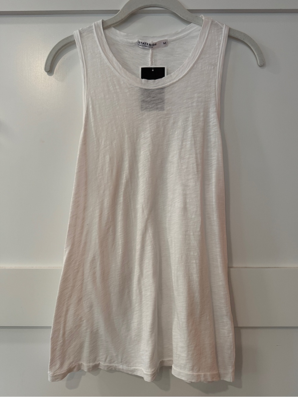 Stateside White Sleeveless Racerback Tank Top | size M | NWT